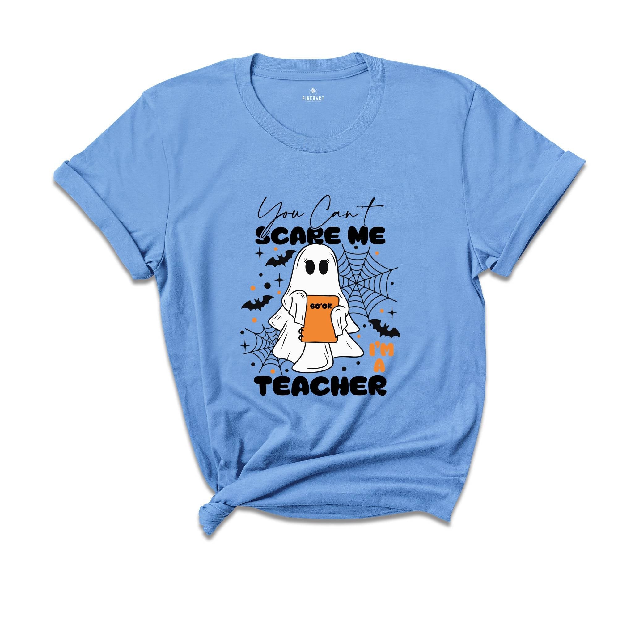 You Can't Scare Me I'm A Teacher Shirt, Teacher Halloween Shirt, Spooky Teacher Shirt, Retro Teacher Ghost Shirt, Halloween Ghost Tee